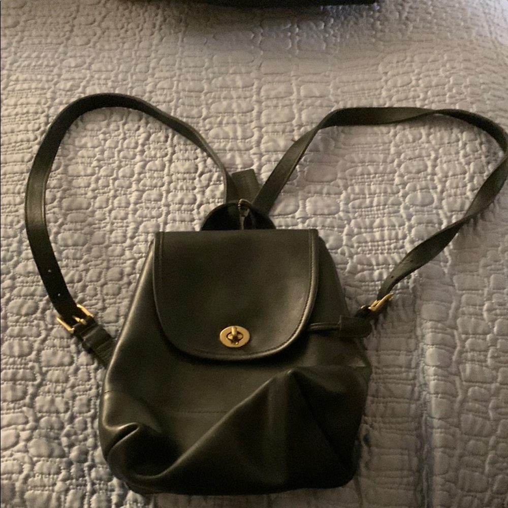 Coach mini backpack in black leather and super clean only used a few times